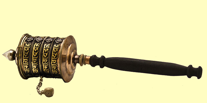 Tibetische Hand-Gebetsmühle