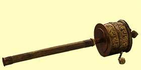 Tibetische Hand-Gebetsmühle