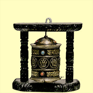 Tibetische Wand-Gebetsmühle (4)