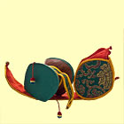 Chö-/Damaru-Trommel, grün mit grünem Etui